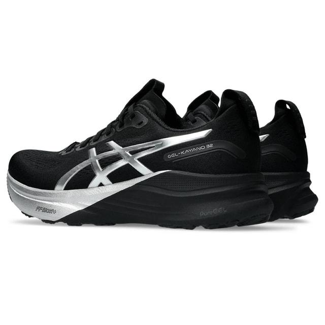 アシックス GEL-KAYANO 32 PLATINUM ゲルカヤノ32プラチナム 1011C215 メンズ 陸上 ランニングシューズ 2E : ブラック×シルバー asicsの画像