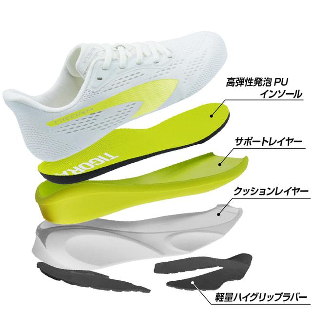ティゴラ ランニングシューズ FT5/36WP BK ウォータープルーフ CORDURA 防水モデル TR FT5/36 WP メンズ 2E : ブラック×ブラック TIGORAの画像