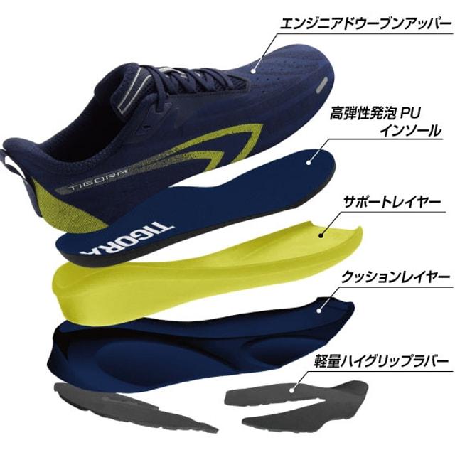 ティゴラ ランニングシューズ FT5/36 PU メンズ レディス 陸上/ランニング ランニングシューズ 2E 厚底 : ホワイト×パープル TIGORAの画像