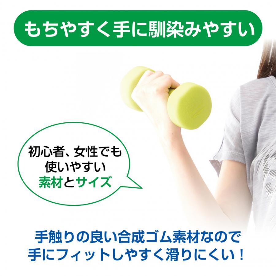 TIGORA（ティゴラ） DANDANダンベル 2KG 2本入り 鉄 カラーダンベル