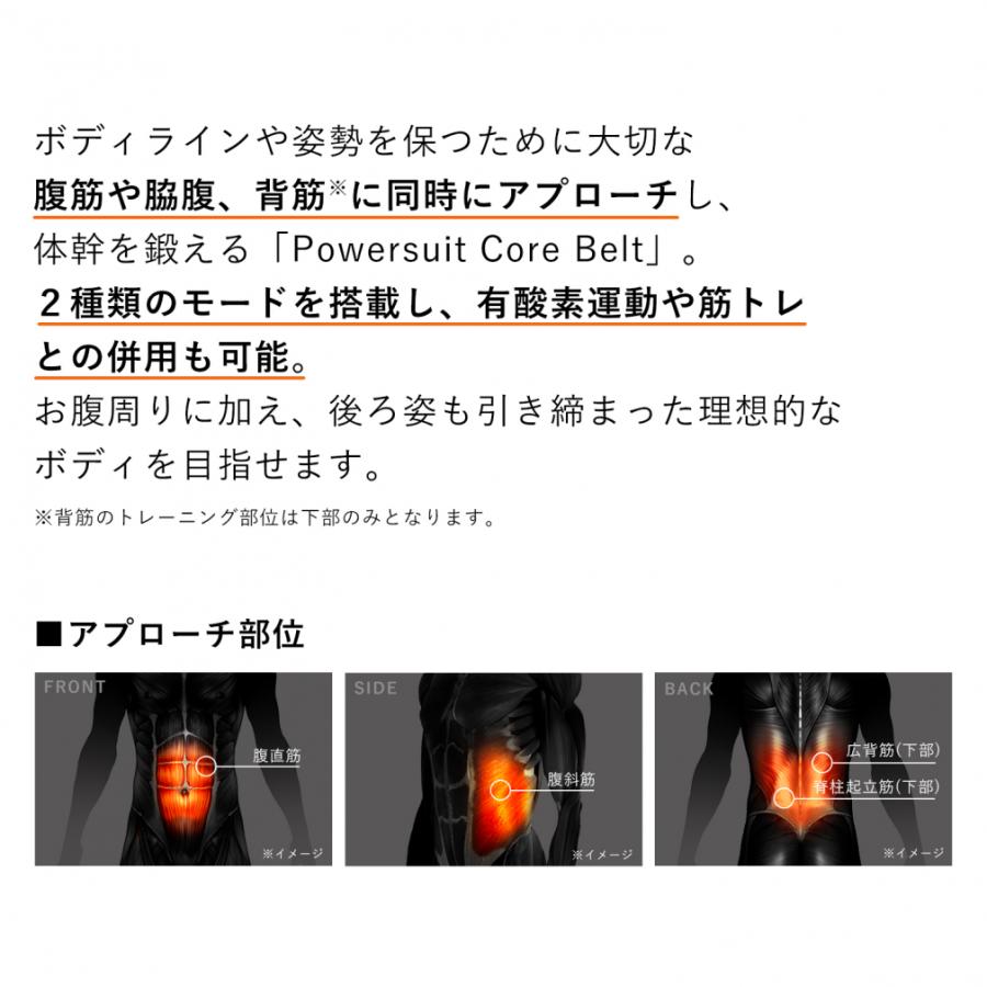 エムティージー フィットネス小物 SIXPAD POWERSUIT COREBELT L SE-BC00A MTGの画像