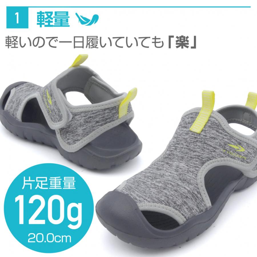 TIGORA（ティゴラ） ODサンダルJ DGY TRS4003DGY ジュニア キッズ 子供