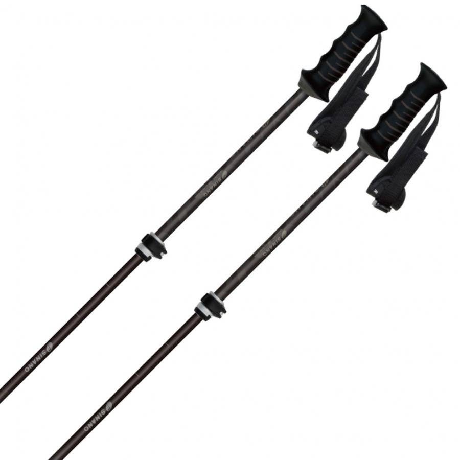 シナノ フリーFAST-アルファ ブラック_ 206081 メンズ スキー ポール