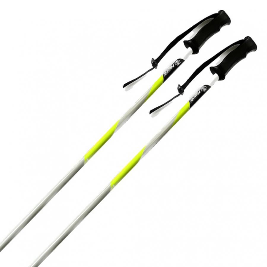 Hart（ハート） クエスト メンズ スキー ポール : ホワイト×イエロー