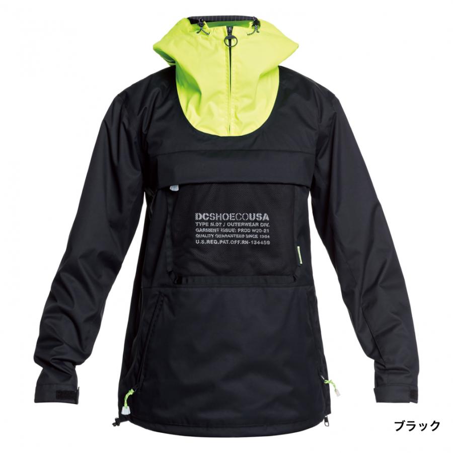 DC SHOE USA アノラック ブラック/イエロー スノーボードウエア DC SHOES（ディーシーシューズ） スノーボード ジャケット ASAP ANORAK