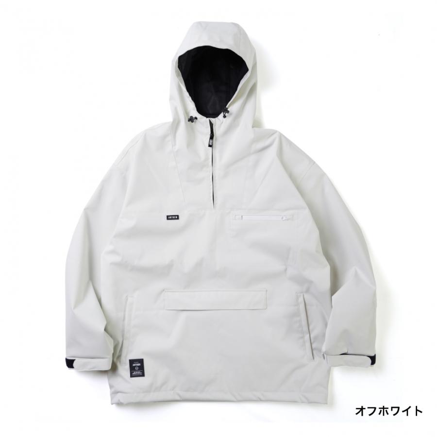 ANTHEM フード付きジャケット ホワイト/ブルー