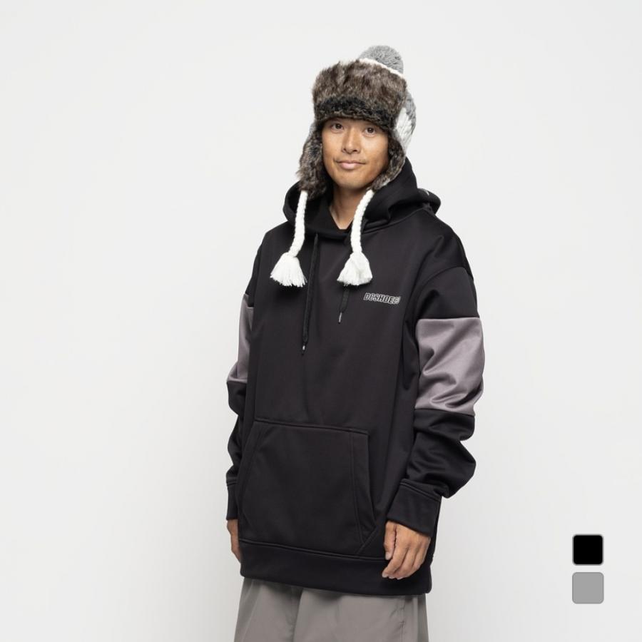 DC フード付きスウェットシャツ 黒/アイボリー DC SHOES（ディーシーシューズ） メンズ スウェットパーカー 23 DC