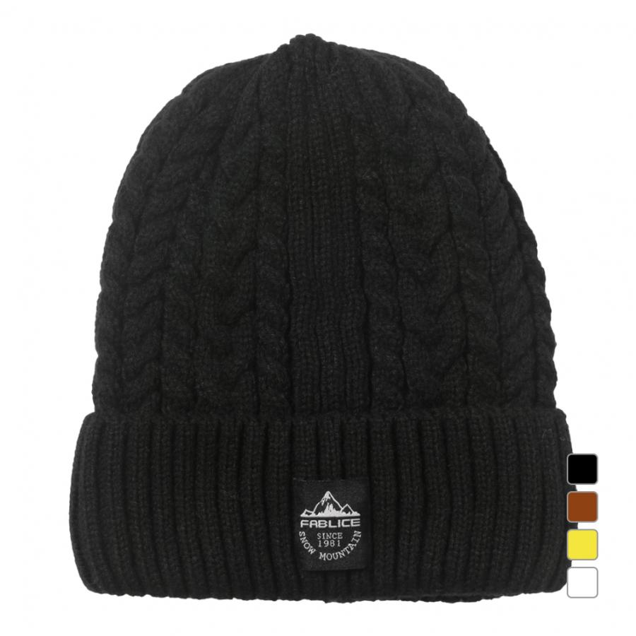 非売品 ノベルティ商品ブラックニット帽 Cロゴ付き アグ ニット帽/帽子