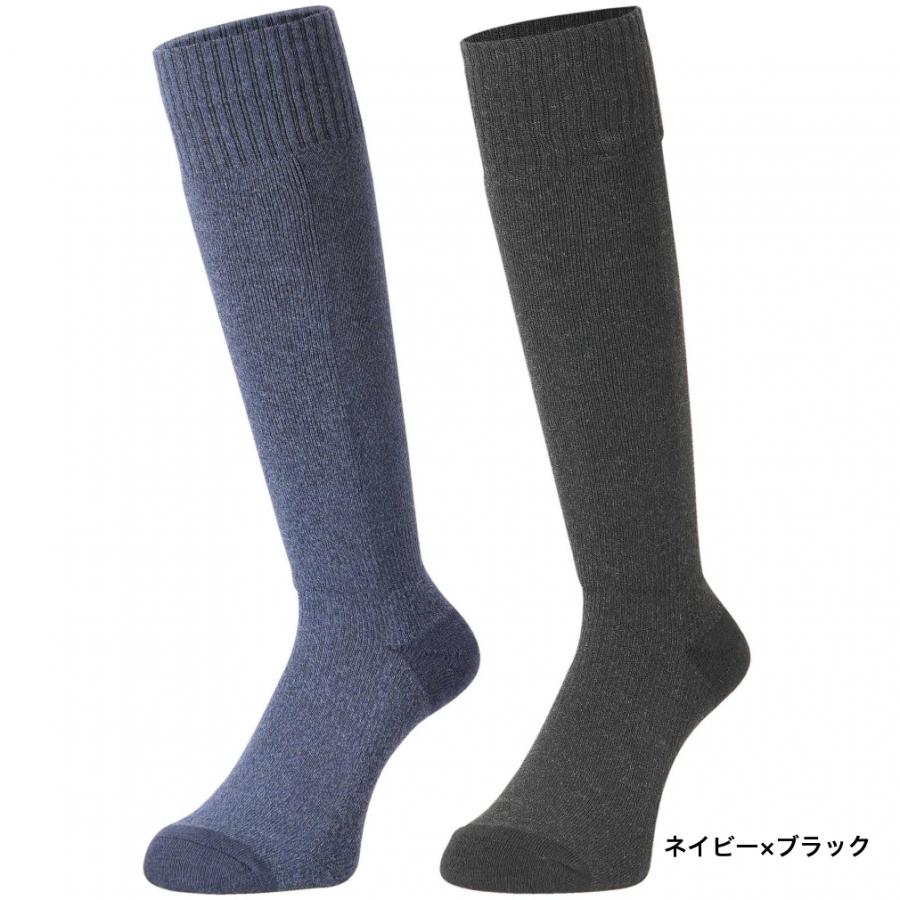 マイン メンズ スキー/スノーボード ソックス 2足組【パイル編み 抗菌