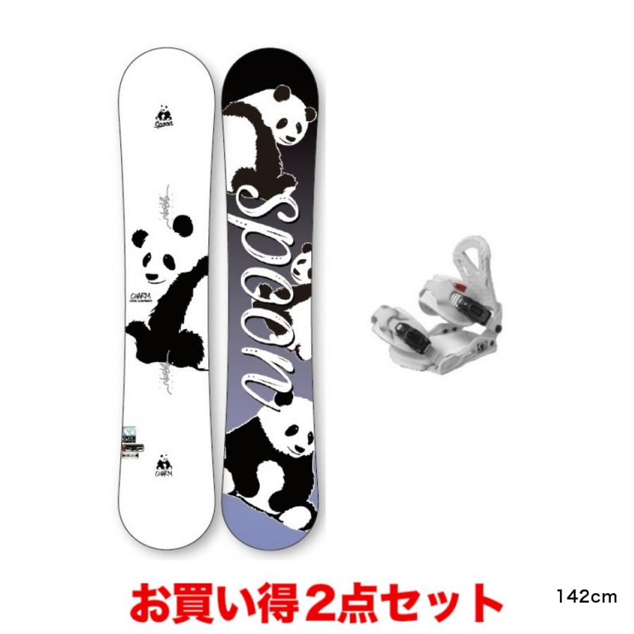 スプーン CHARM WHT ＆ EQUIP BINDING WHITE 板＋ビンディングセット