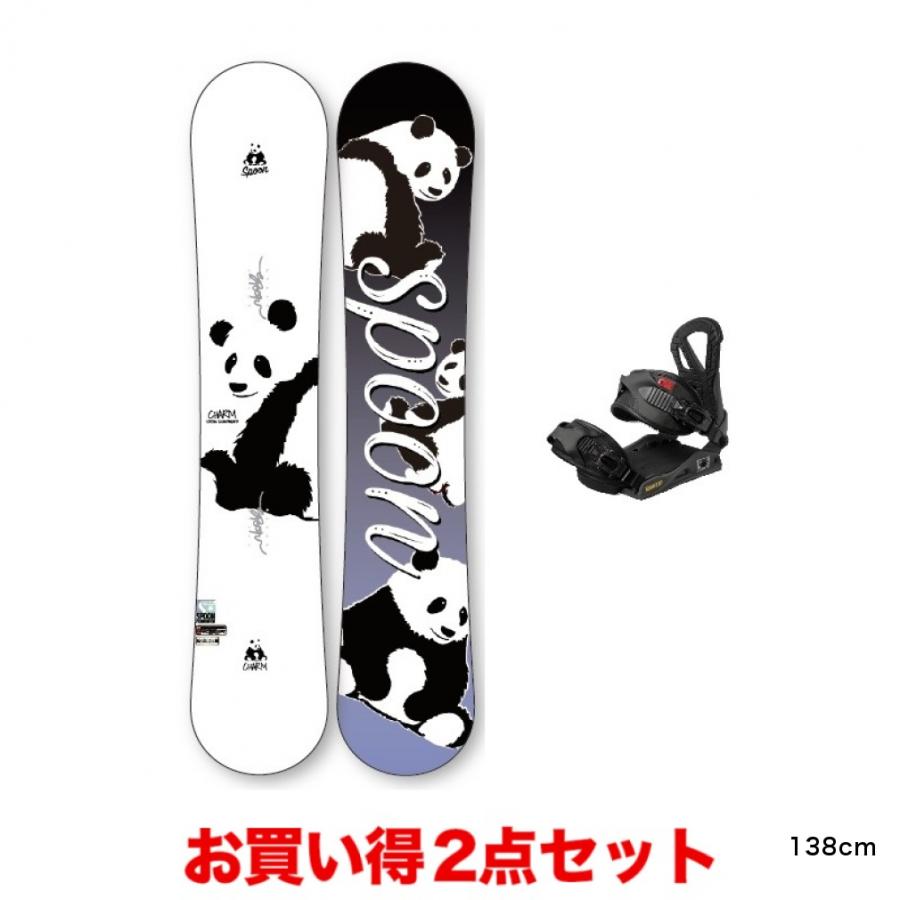 スプーン CHARM WHT ＆ EQUIP BINDING BLACK 板＋ビンディングセット