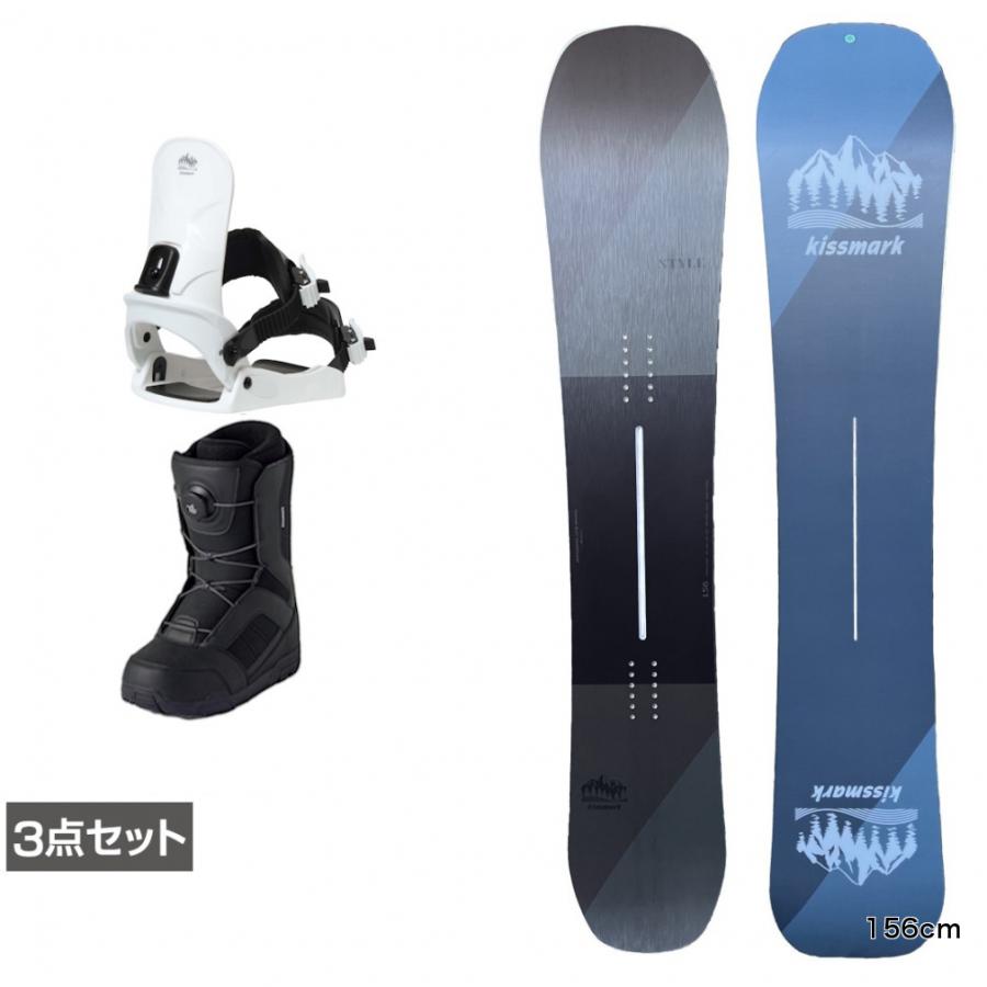 KISSMARK HEAD メンズスノーボード　3点セット　156cm kissmark（キスマーク） STYLE ＆ コーズ＆ JAFFEブラック 板＋