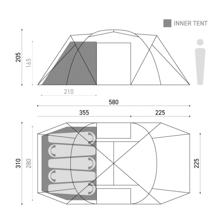 ムラコ ZIZ TENT SHELTER BLACK TE0050BK キャンプ ドームテント  2ルームテント muraco｜alpen-group｜10