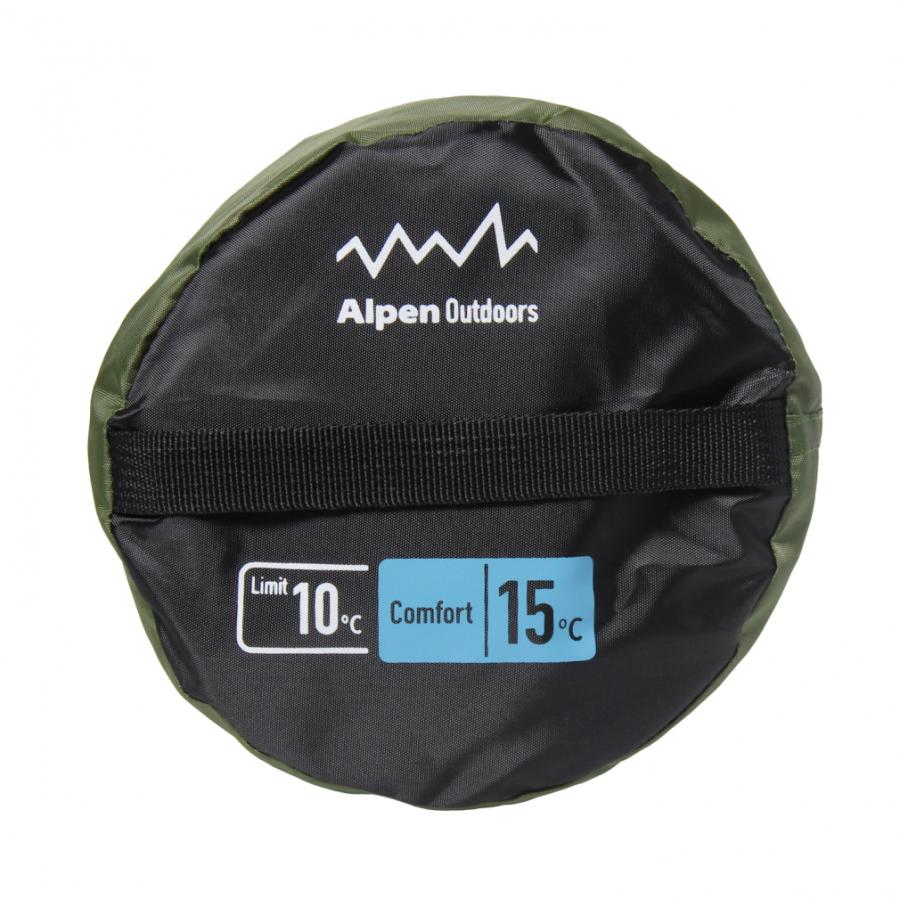 アルペンアウトドアーズ 封筒型シュラフ15 キャンプ シュラフ 夏 Alpen
