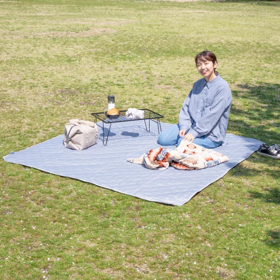 アルペンアウトドアーズ はっ水 ラグ グレーカラー キャンプ レジャー