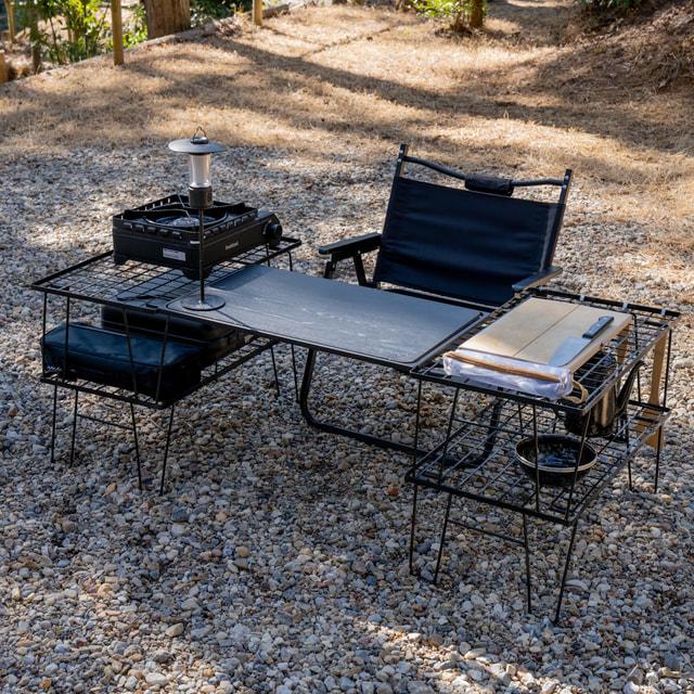 新品 未使用 owl outdoor ブラックデザイン ツリー&砧板 セット アルペンアウトドアーズ 連結ブリッジ キャンプ ファニチャー