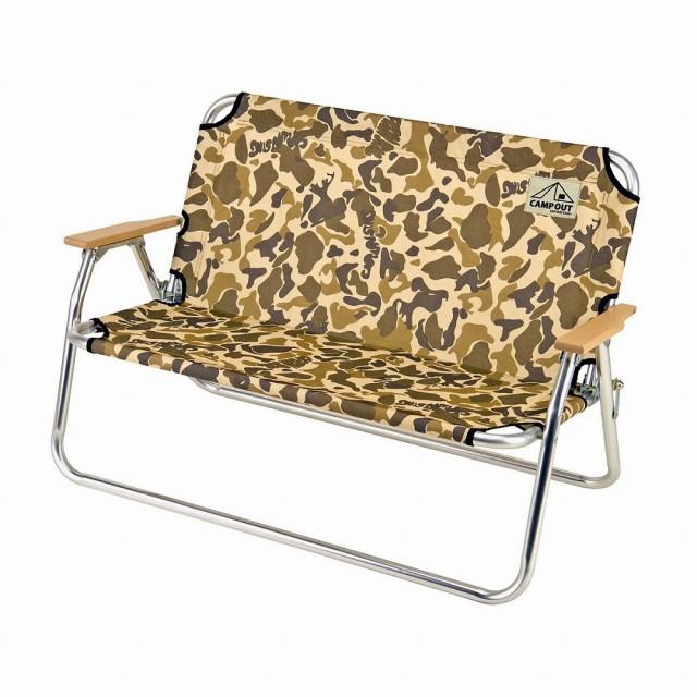 CAMP OUT カモフラージュ アウトドアベンチ キャプテンスタッグ CAPTAIN STAG CAMP OUT カモフラージュ柄 アウトドアベンチ キャプテン