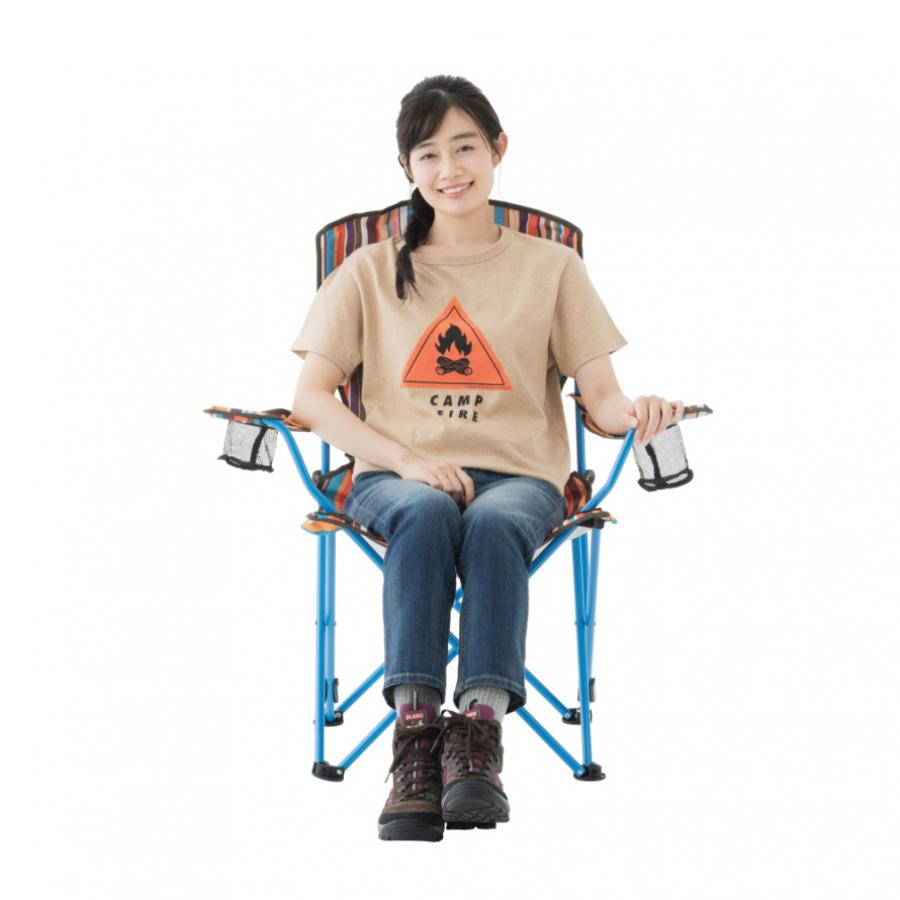 LOGOS（ロゴス） ROSY リクライナーチェア-BB オレンジストライプ