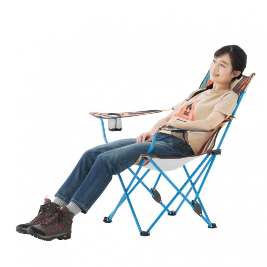 LOGOS（ロゴス） ROSY リクライナーチェア-BB オレンジストライプ