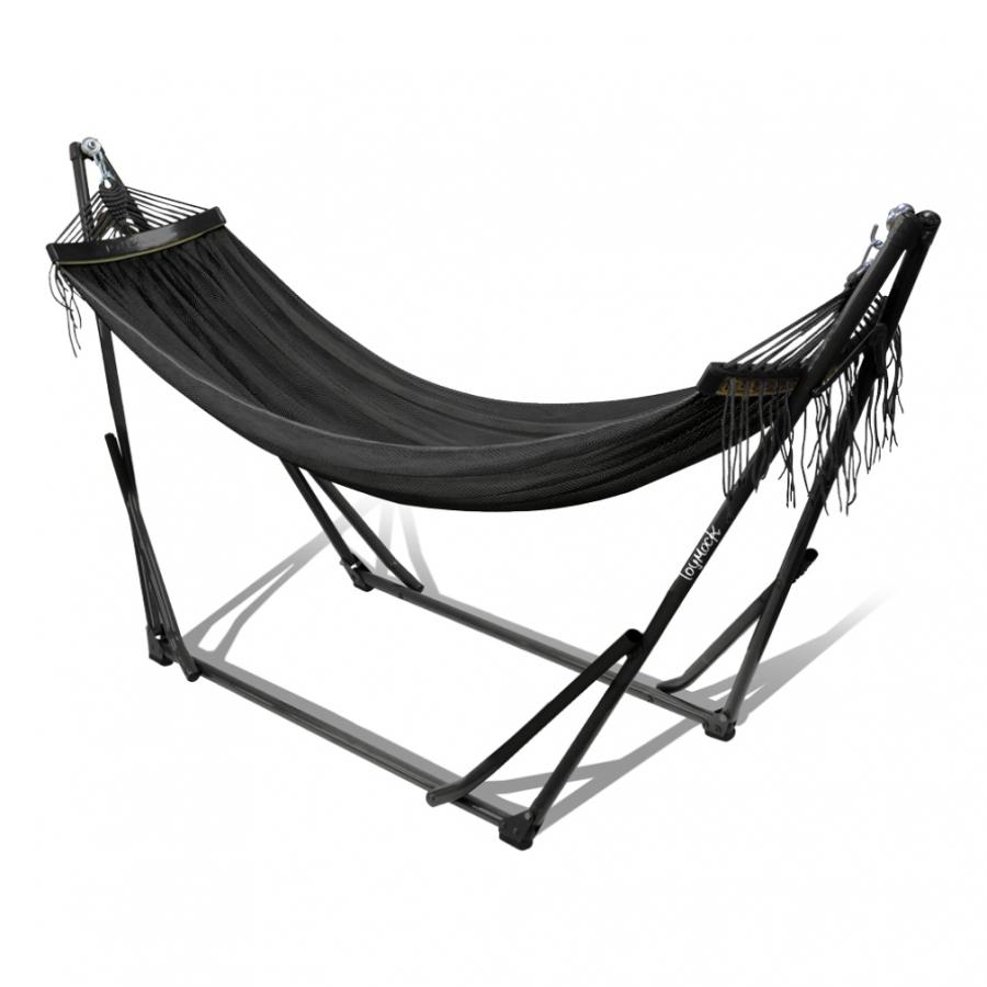 新品 未開封品 TOYMOCK ハンモック インテリアライン 自立式 MOZ-14-01 BLACK×BLACK 重量約9Kg トイモック 札幌 北20条店 トイモック インテリアライン ブラック×ブラック MOZ1401 キャンプ