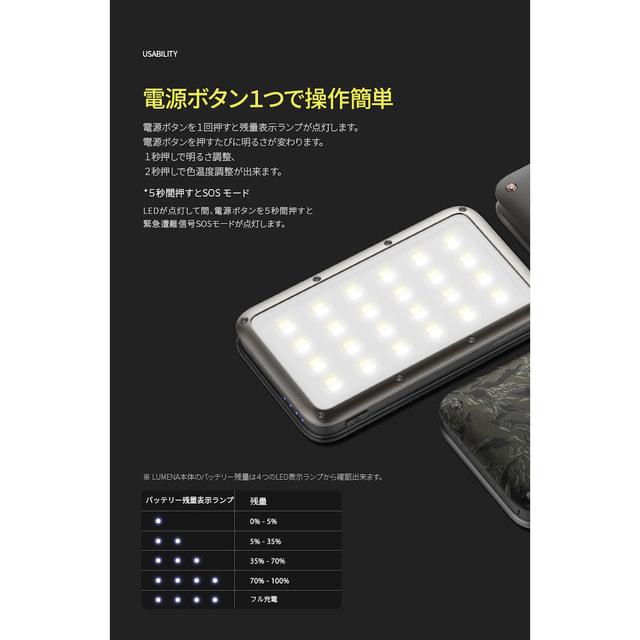 LUMENA（ルーメナー） LUMENA 2 LUMENA2BK キャンプ LEDランタン