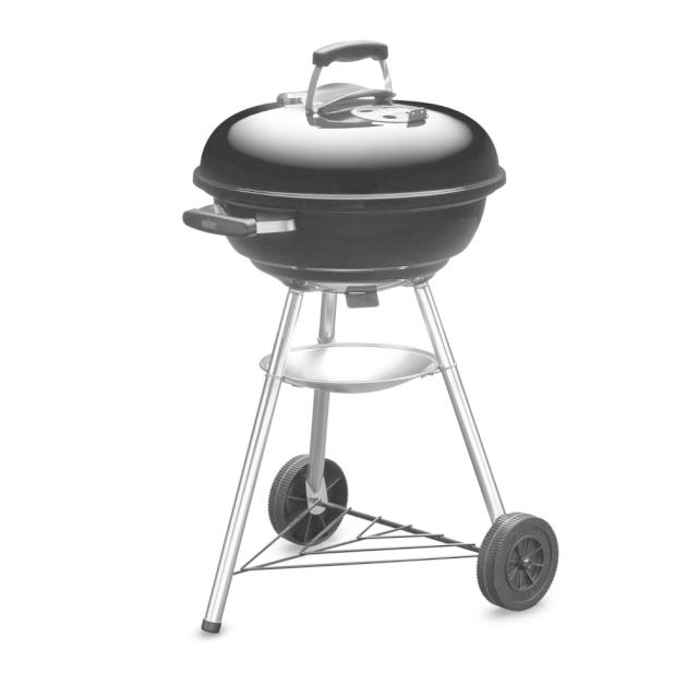 ウェーバー コンパクトケトル チャコールグリル 47cm 温度計付 黒 1221308 BLACK キャンプ バーベキューコンロ Weber｜alpen-group