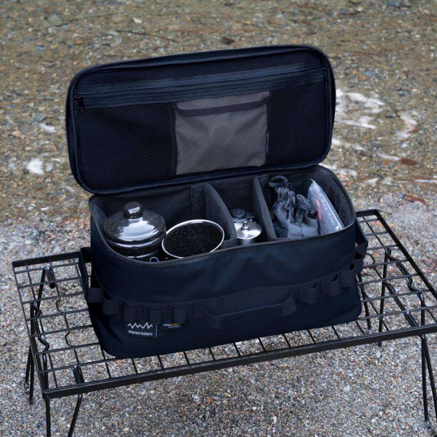 Alpen Outdoors ブラック収納バッグ アルペンアウトドアーズ コーデュラ(R)ギアバッグ14 キャンプ キャリー