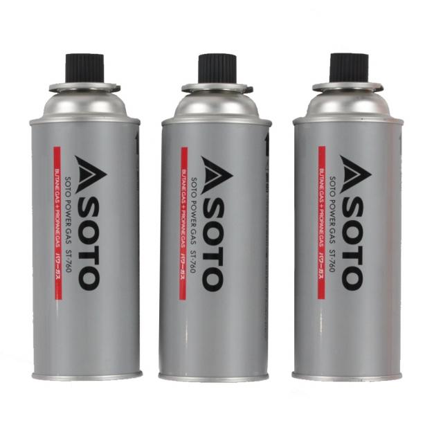 SOTO ソト パワーガス3本パック (ST-7601) キャンプ 燃料/電池