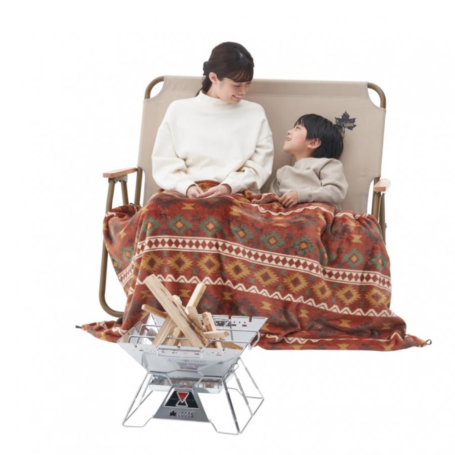 LOGOS（ロゴス） 難燃・クッションブランケットレッド 71809821