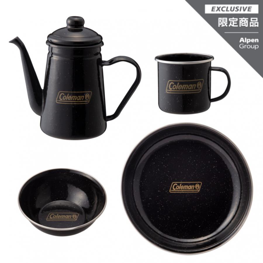 Coleman コールマン エナメル ブラック テーブルウェアセット Coleman コールマン エナメル ブラック テーブルウェアセット