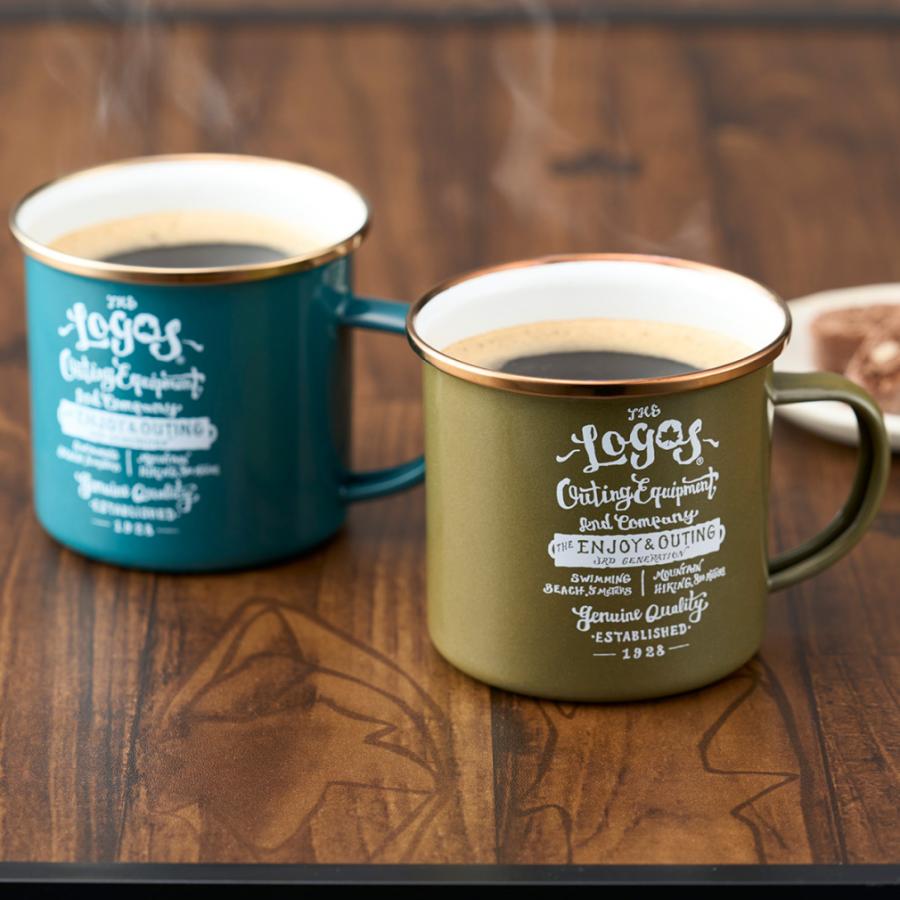 ロゴス LOGOS アウトドア LOGOS クラシコホーローマグ ブルー マグカップ 360ml コップ キャンプ ピクニック ランチ バーベキュー BBQ 耐熱性 耐久性 レトロ カップ  81280060 LOGOS（ロゴス） クラシコホーローマグブルー 81280060 キャンプ 食器