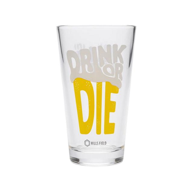 ヒルズフィールド DRINK OR DIE パイントグラス HFPINTDOD キャンプ