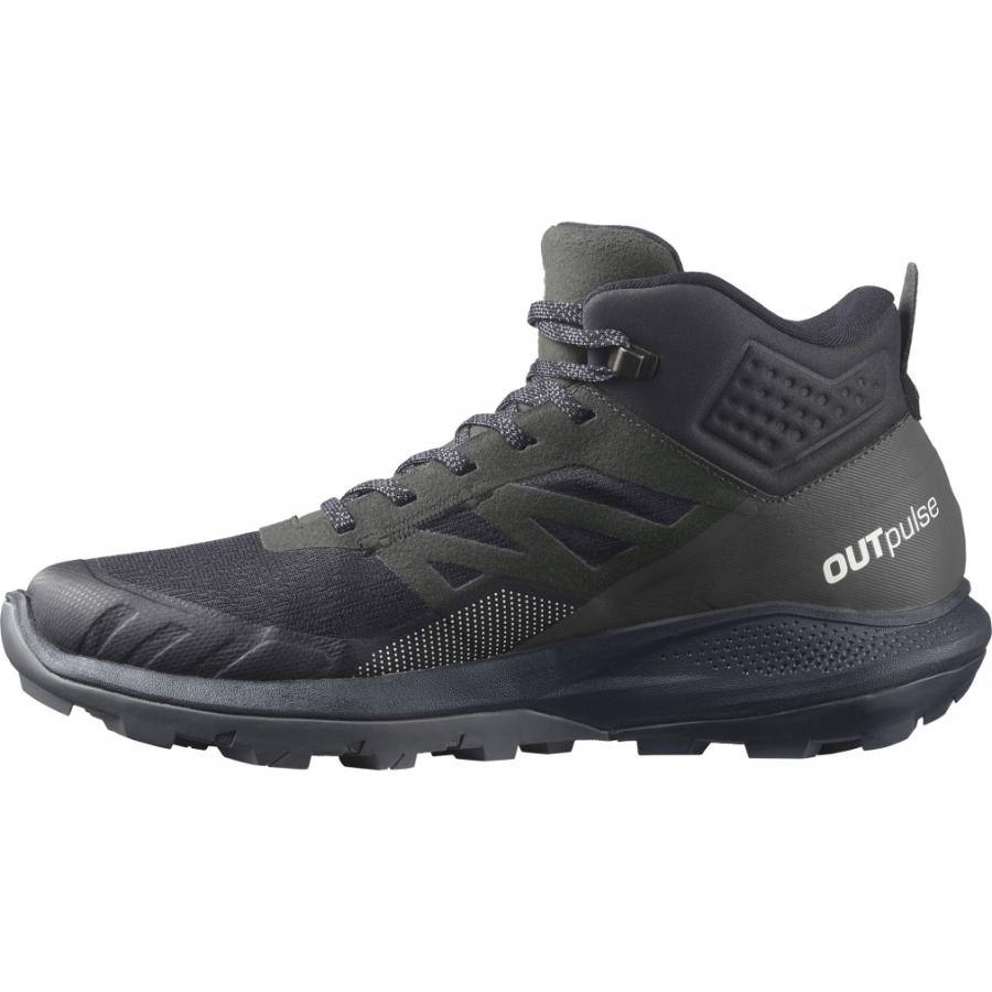 サロモン アウトパルスミッドゴアテックス OUTpulse Mid GTX L41588800 メンズ トレッキング シューズ : Black SALOMON｜alpen-group｜06