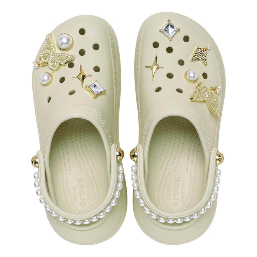 crocs（クロックス） Crush Butterfly Jewel Clog (211539-2Y2 Bone