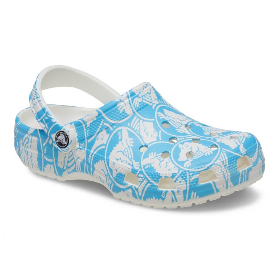 クロックス Classic Duke Print Clog クラシック デューク プリント クロッグ 210003 4OX クロッグサンダル : ブルー crocs｜alpen-group｜09