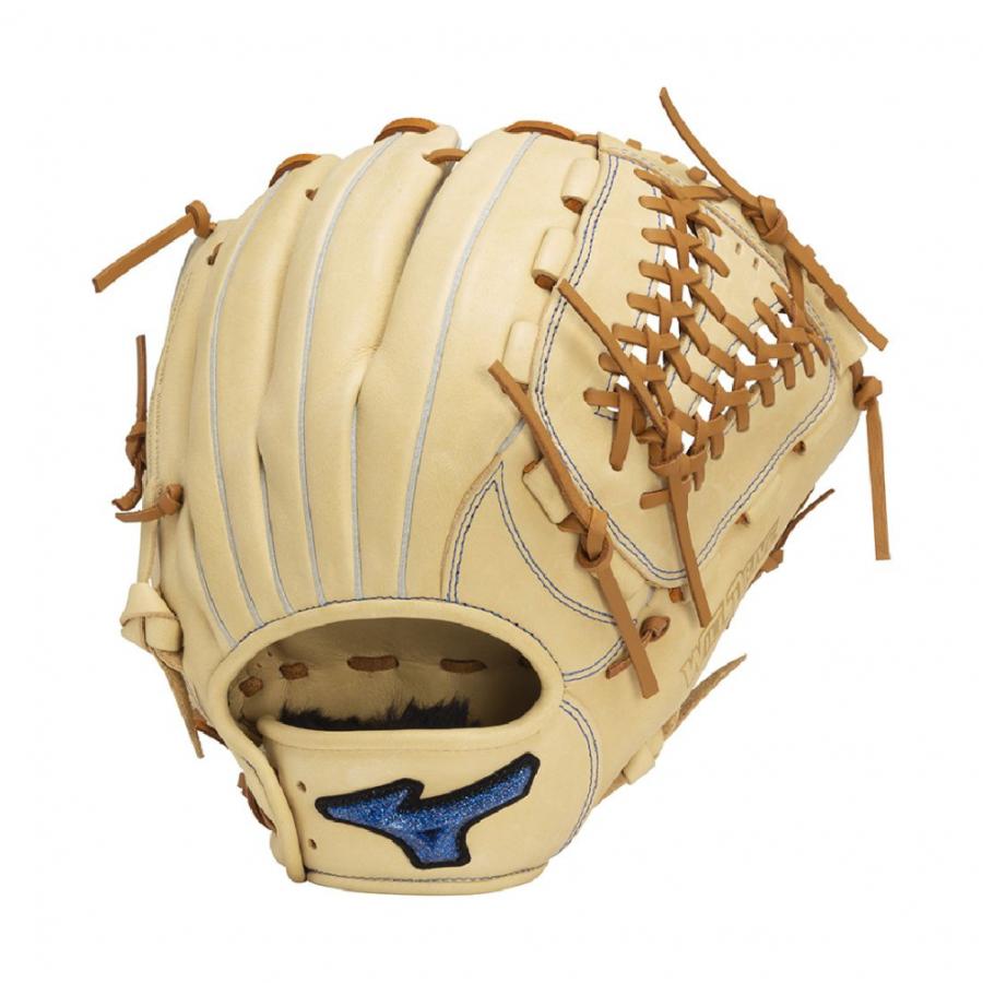 ミズノプロ　軟式グローブ クリーム/青 MIZUNO (ミズノ) 軟式グローブ ブルー ミズノプロ 投手用