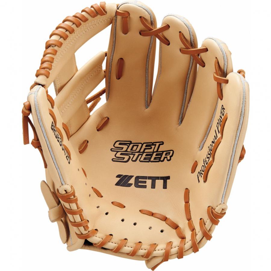 軟式野球グローブ 黒/ベージュ ゼット 軟式用 ソフトステア オールラウンド用 BRGB35420 野球