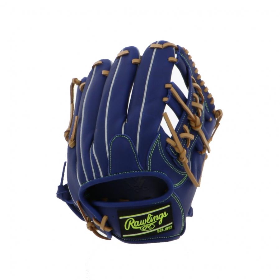 美品　Rawlings Hyper tech グローブ ネイビー　イエロー Rawlings（ローリングス） グローブ 大人 一般 軟式 HYPER TECH COLOR