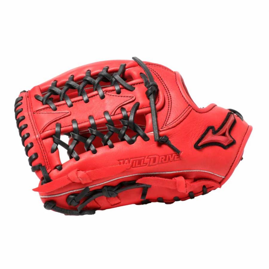 『MIZU PRO GRAB 軟式 外野 RED』 MIZU PRO GRAB 軟式 外野 RED』 軟式グローブ ⁄ ミズノ 外野手用 軟式