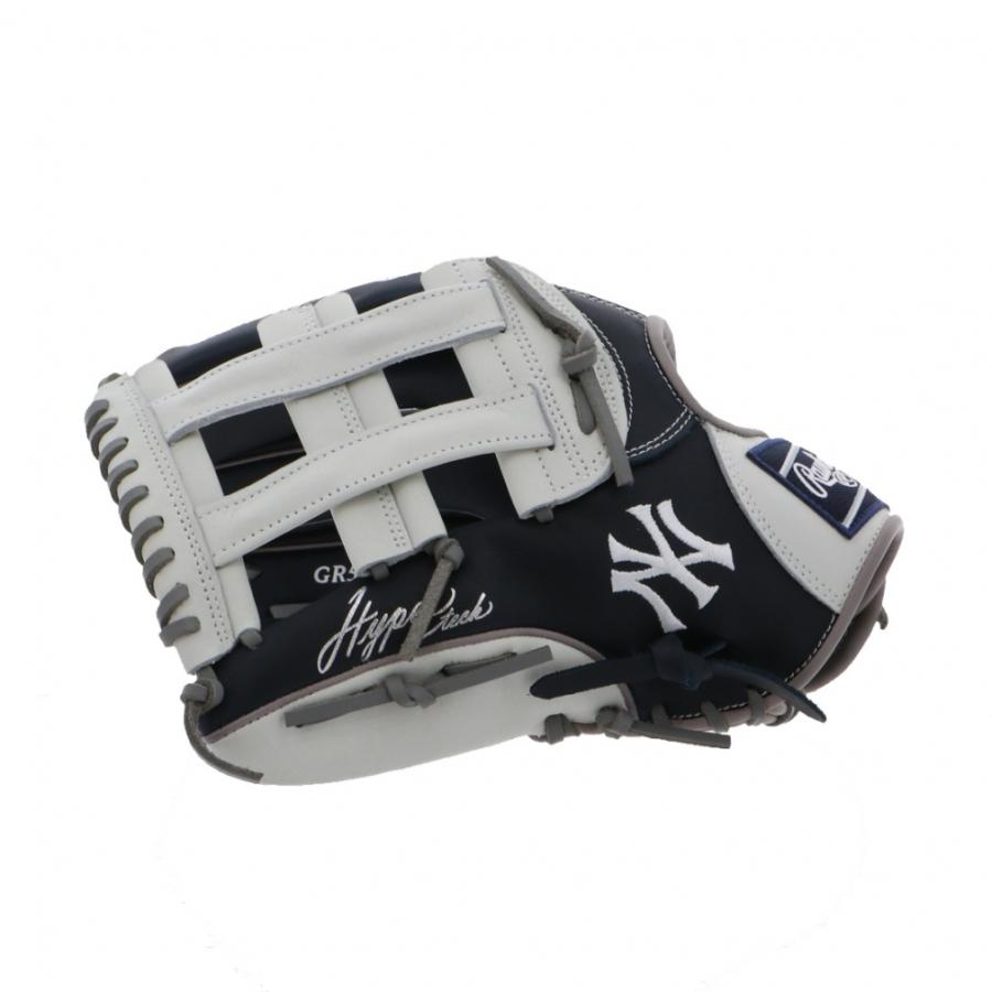 Rawlings 一般軟式 外野手用　右投 ヤンキースブラック/ホワイト Rawlings（ローリングス） HYPER TECH MLB TEAM ニューヨーク