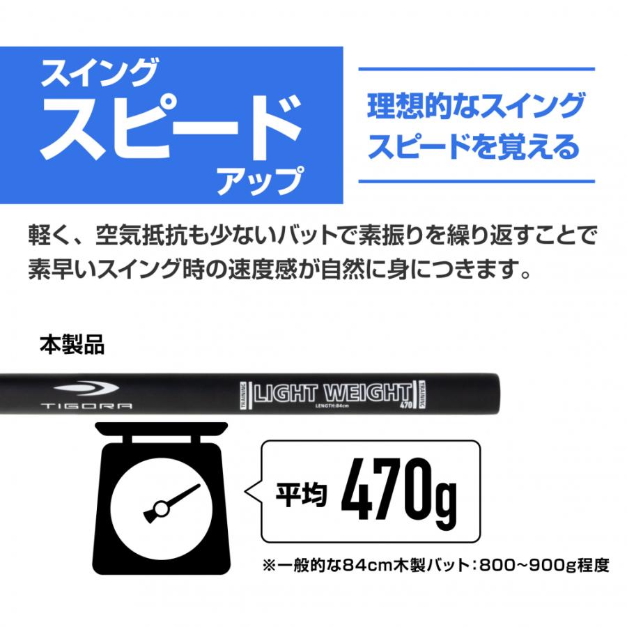 TIGORA（ティゴラ） トレーニングバット 軽量バット TR-8BG LIGHT 84