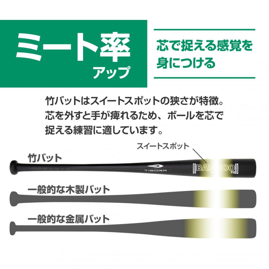 TIGORA（ティゴラ） 硬式トレーニングバット 竹バット TR-8BG BAMBOO84
