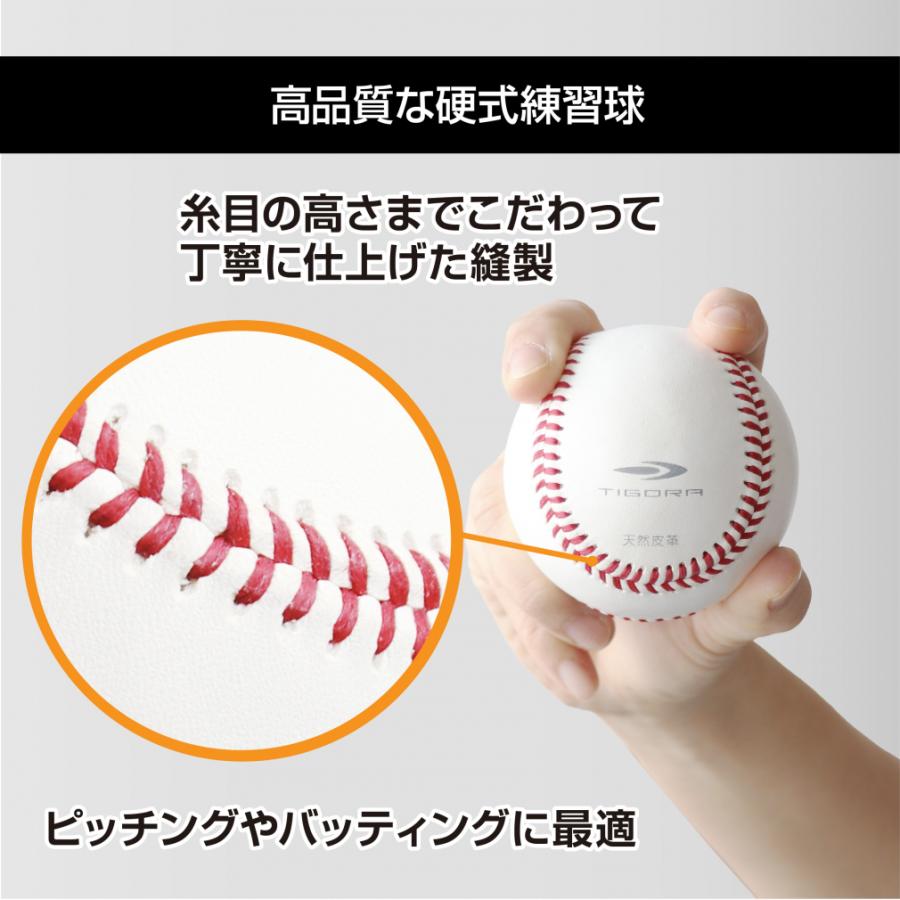 TIGORA（ティゴラ） 硬式練習球 ダース 天然皮革 牛革 野球 ピッチング