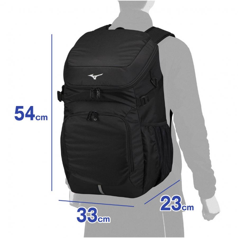 Mizuno 大容量 バックパック ブラック 33JD310209 MIZUNO ミズノ公式 チームバッグパック PCポケット付き 40L