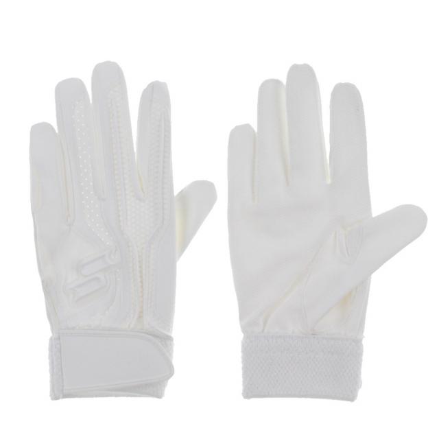 エスエスケイ 野球 バッティング用手袋 両手用 高校対応シングルバンド手袋 EBG3002W ホワイト SSK