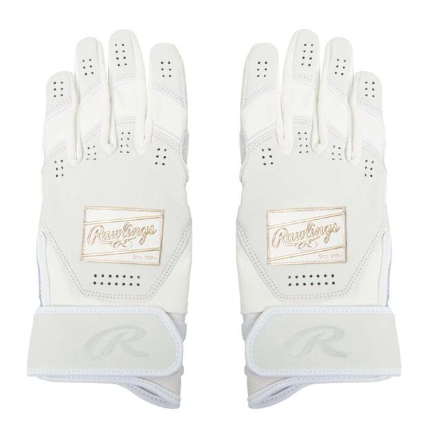[値下げしました]Rawlings 軟式グローブ ホワイト Rawlings（ローリングス） 野球 バッティング用手袋 ICON バッティング