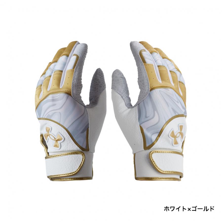 [アンダーアーマー] グローブ UAアンディナイアブル プロ バッティンググローブ(両手用) メンズ 1378246 White Gold Gold SMサイズ UNDER ARMOUR（アンダーアーマー） 野球 バッティング用手袋 UA