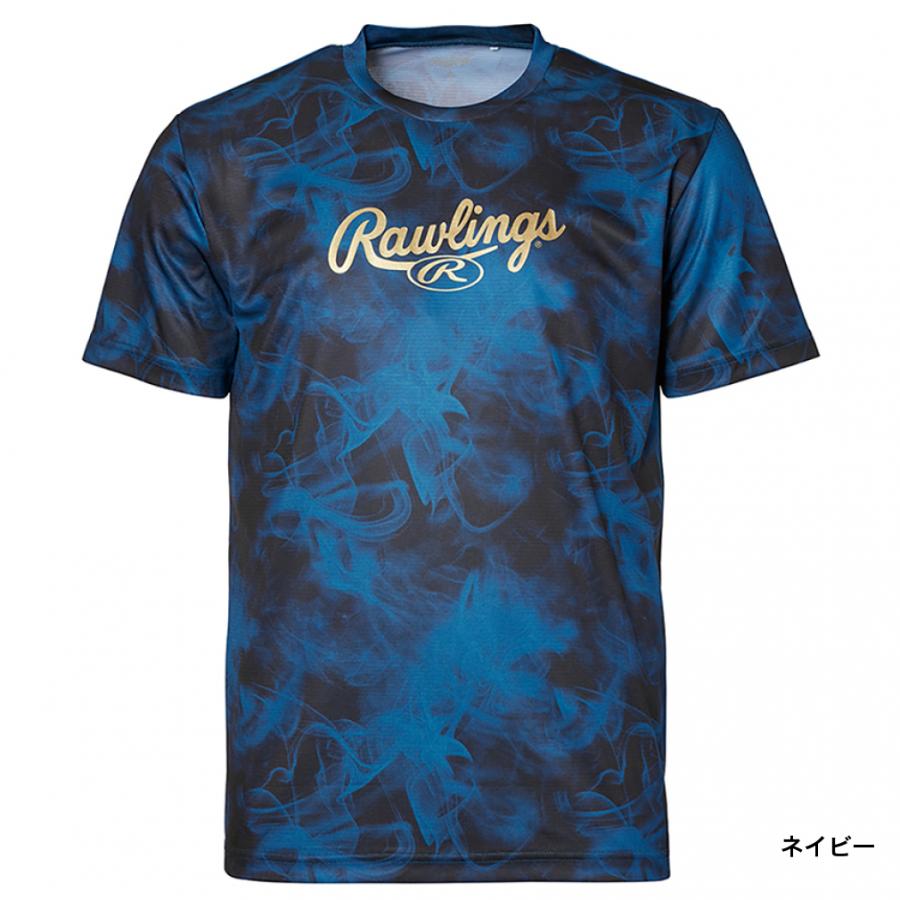 ローリングス メンズ 野球 半袖Tシャツ ゴーストスモークグラフィック Tシャツ AST14S02 Rawlings｜alpen-group｜04