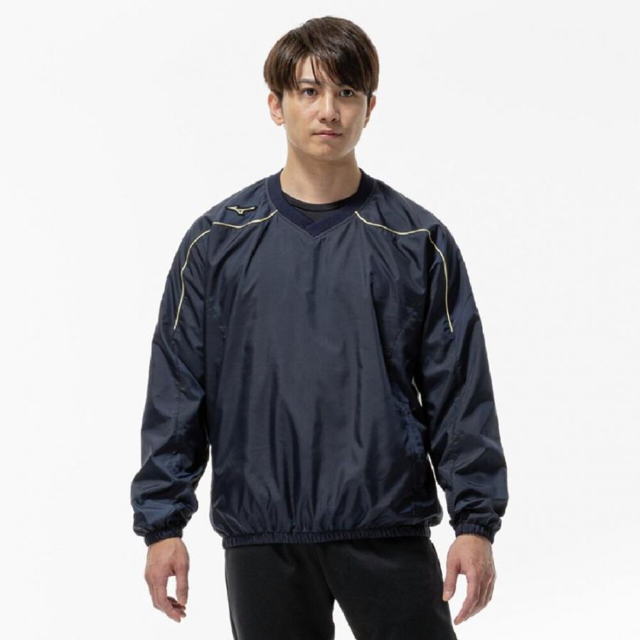 MIZUNO（ミズノ） メンズ 野球 長袖ウインドブレーカー Vネック