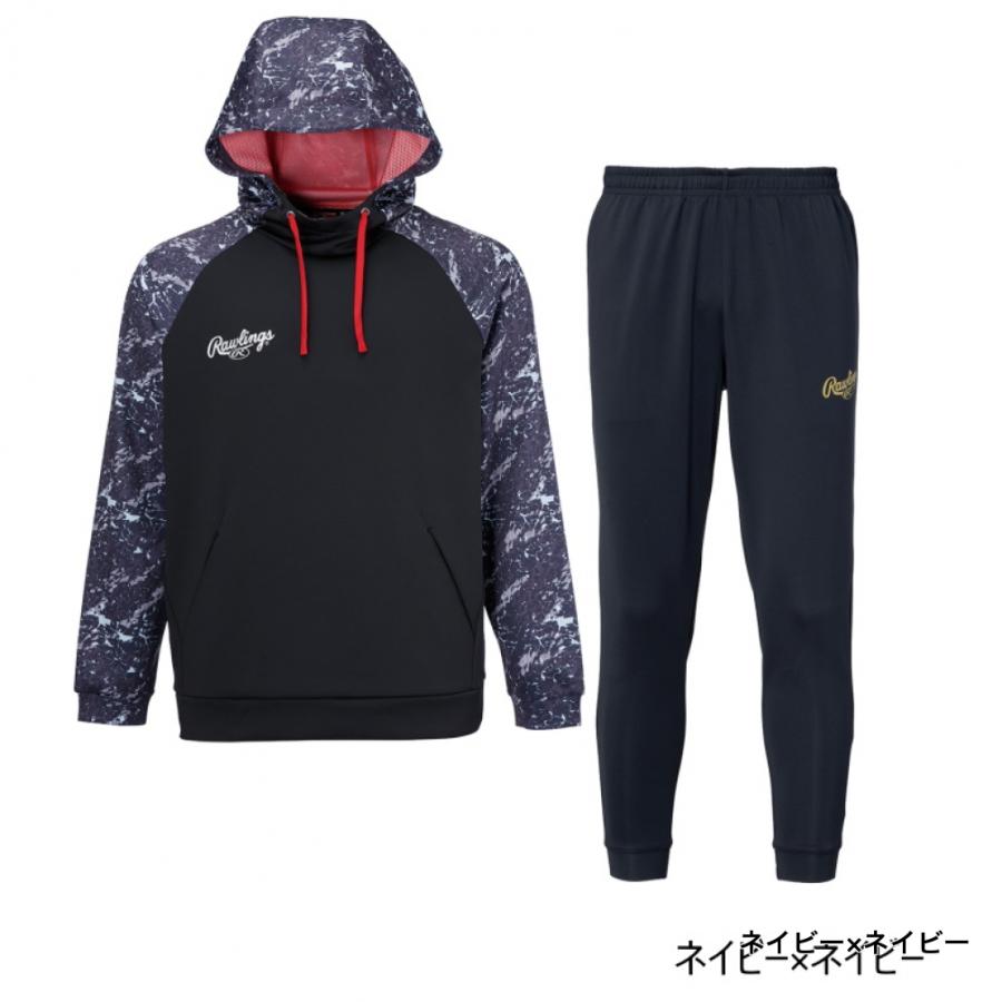 Rawlingsローリングス 野球 アシックスハーフジップ 上下セットアップ L Rawlings（ローリングス） メンズ 野球 上下セット セットアップ